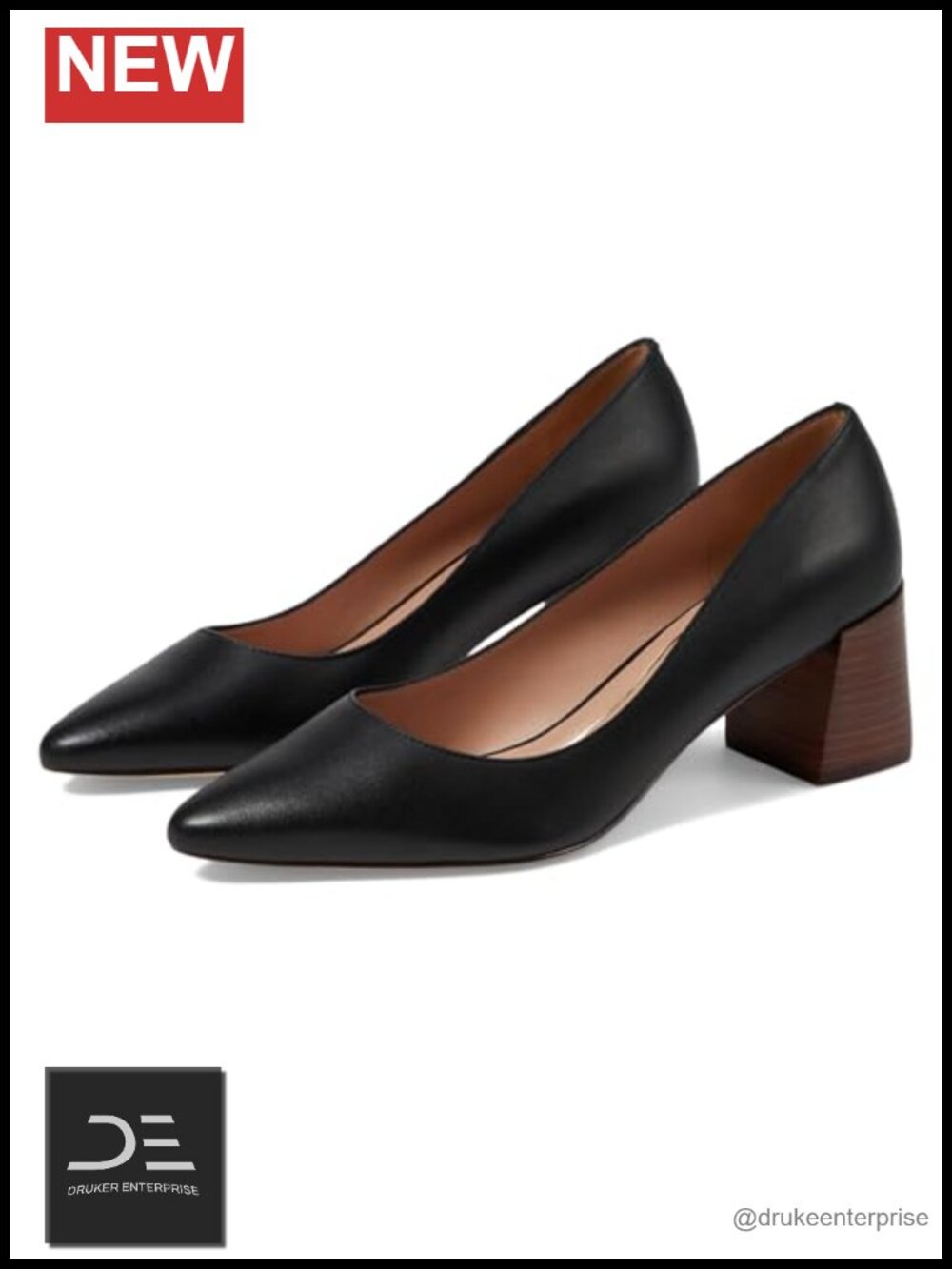 Cole Haan 65mm High Heel Cassandra Block Heel Women's Dress Pump Leather